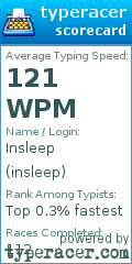 Scorecard for user insleep