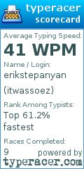 Scorecard for user itwassoez