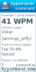 Scorecard for user jannings_jetfly