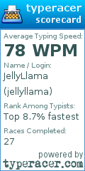 Scorecard for user jellyllama