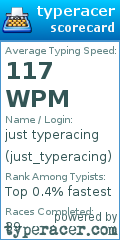 Scorecard for user just_typeracing