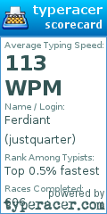 Scorecard for user justquarter