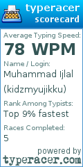 Scorecard for user kidzmyujikku