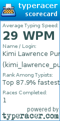 Scorecard for user kimi_lawrence_purnomo