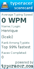 Scorecard for user liceki