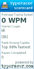 Scorecard for user lifi