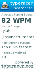 Scorecard for user linsanestruments