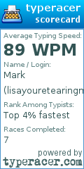 Scorecard for user lisayouretearingmeapart