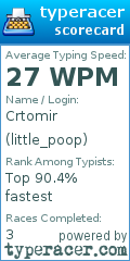 Scorecard for user little_poop