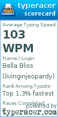 Scorecard for user livinginjeopardy