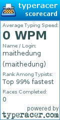 Scorecard for user maithedung