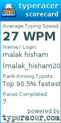 Scorecard for user malak_hisham2012