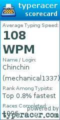 Scorecard for user mechanical1337