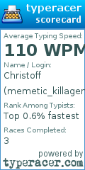 Scorecard for user memetic_killagent