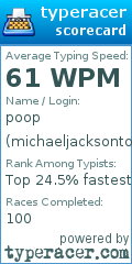 Scorecard for user michaeljacksontoucheskids