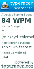 Scorecard for user mickeyd_colemak