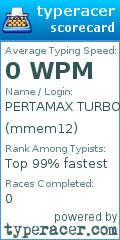 Scorecard for user mmem12