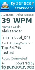 Scorecard for user mmmcool_04