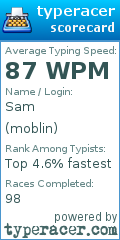 Scorecard for user moblin