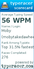Scorecard for user mobytakedawheel