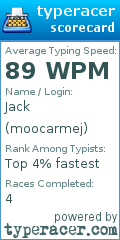 Scorecard for user moocarmej