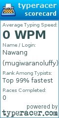 Scorecard for user mugiwaranoluffy