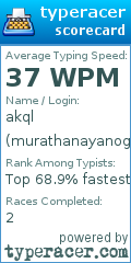 Scorecard for user murathanayanoglu
