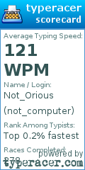 Scorecard for user not_computer