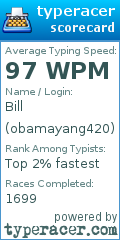 Scorecard for user obamayang420