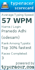 Scorecard for user odesam