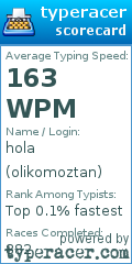 Scorecard for user olikomoztan