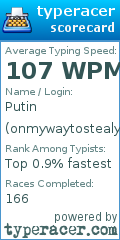 Scorecard for user onmywaytostealyogirl