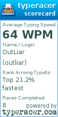 Scorecard for user outliar