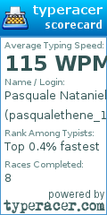 Scorecard for user pasqualethene_14