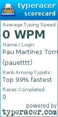 Scorecard for user pauetttt