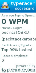 Scorecard for user pecintacekerbabat