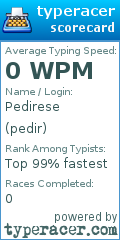 Scorecard for user pedir