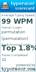 Scorecard for user permutation