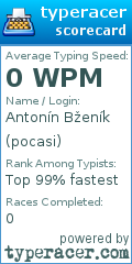 Scorecard for user pocasi