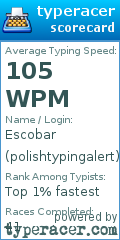 Scorecard for user polishtypingalert