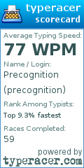 Scorecard for user precognition