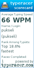 Scorecard for user pukseli