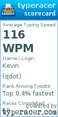 Scorecard for user qdot
