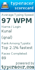 Scorecard for user qnal