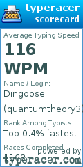 Scorecard for user quantumtheory3