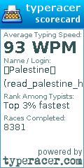 Scorecard for user read_palestine_history