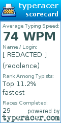 Scorecard for user redolence