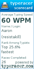 Scorecard for user resistakill