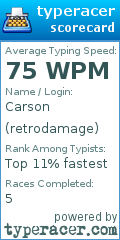 Scorecard for user retrodamage