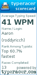 Scorecard for user roddyricch